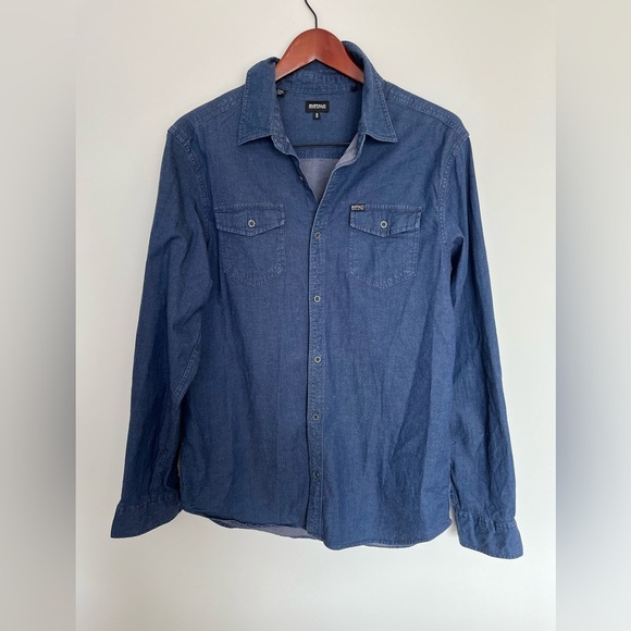 Buffalo David Bitton Denim like Long Sleeve Shirt size medium - Picture 2 of 4